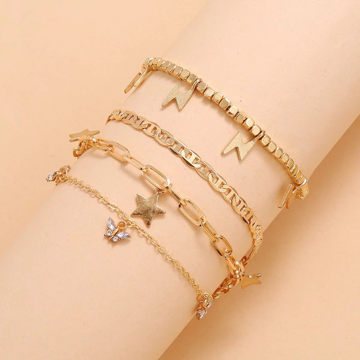 Trendy Player Anklet Set-Jewelry & Accessories - Jewelry Sets & More - Anklets-Reef Love