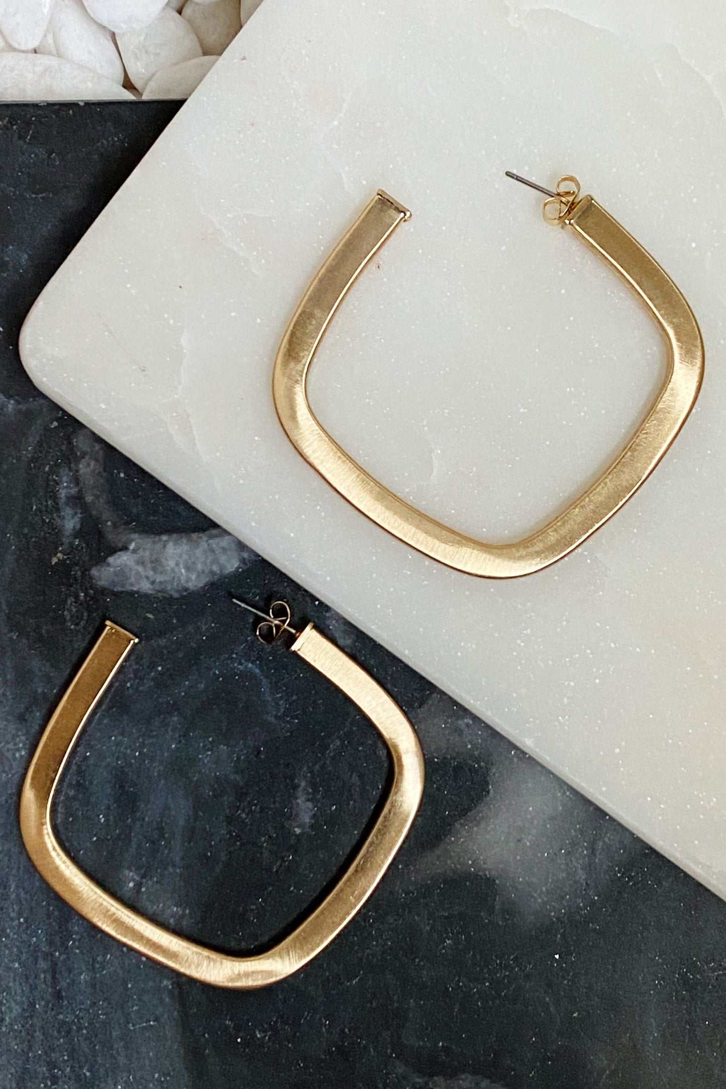 Overall Luxe Square Hoop Earrings-Jewelry & Accessories - Earrings - Hoop Earrings-Reef Love