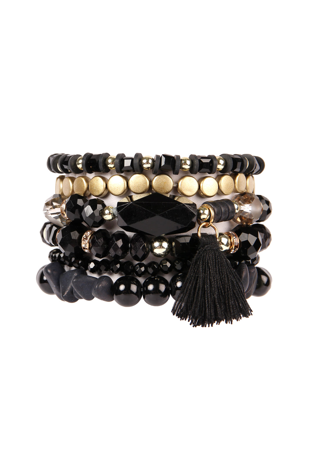 Boho Tassel Charm Bracelet Stacking, Multiple color options