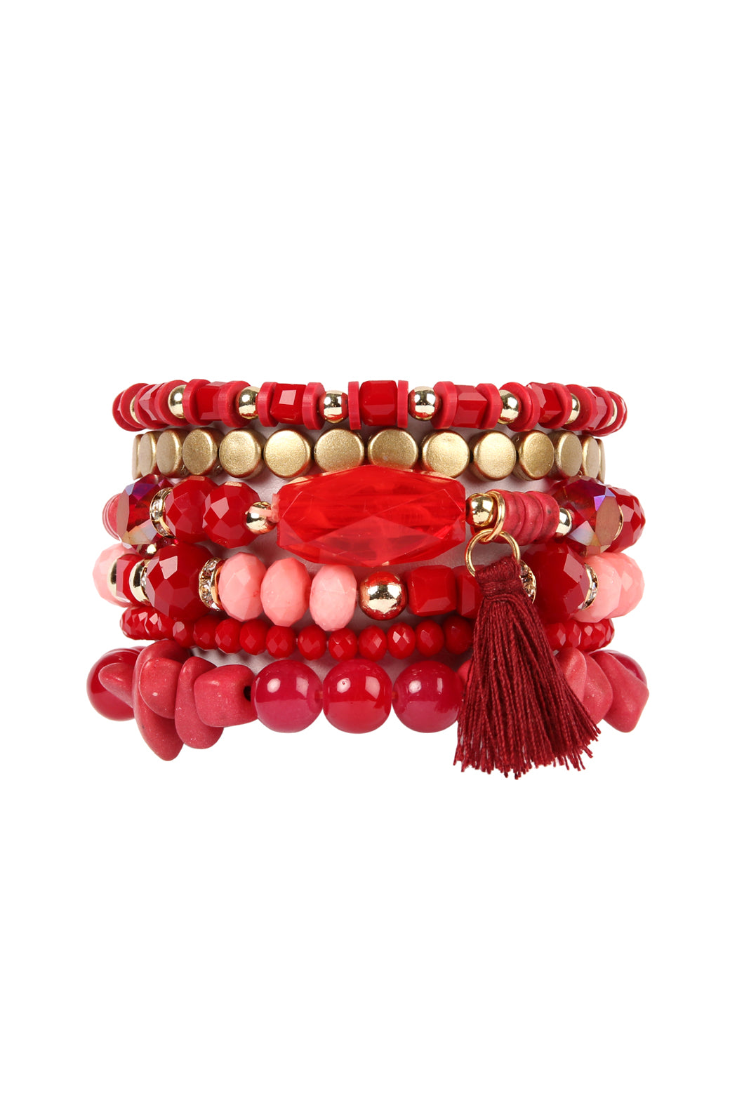 Boho Tassel Charm Bracelet Stacking, Multiple color options