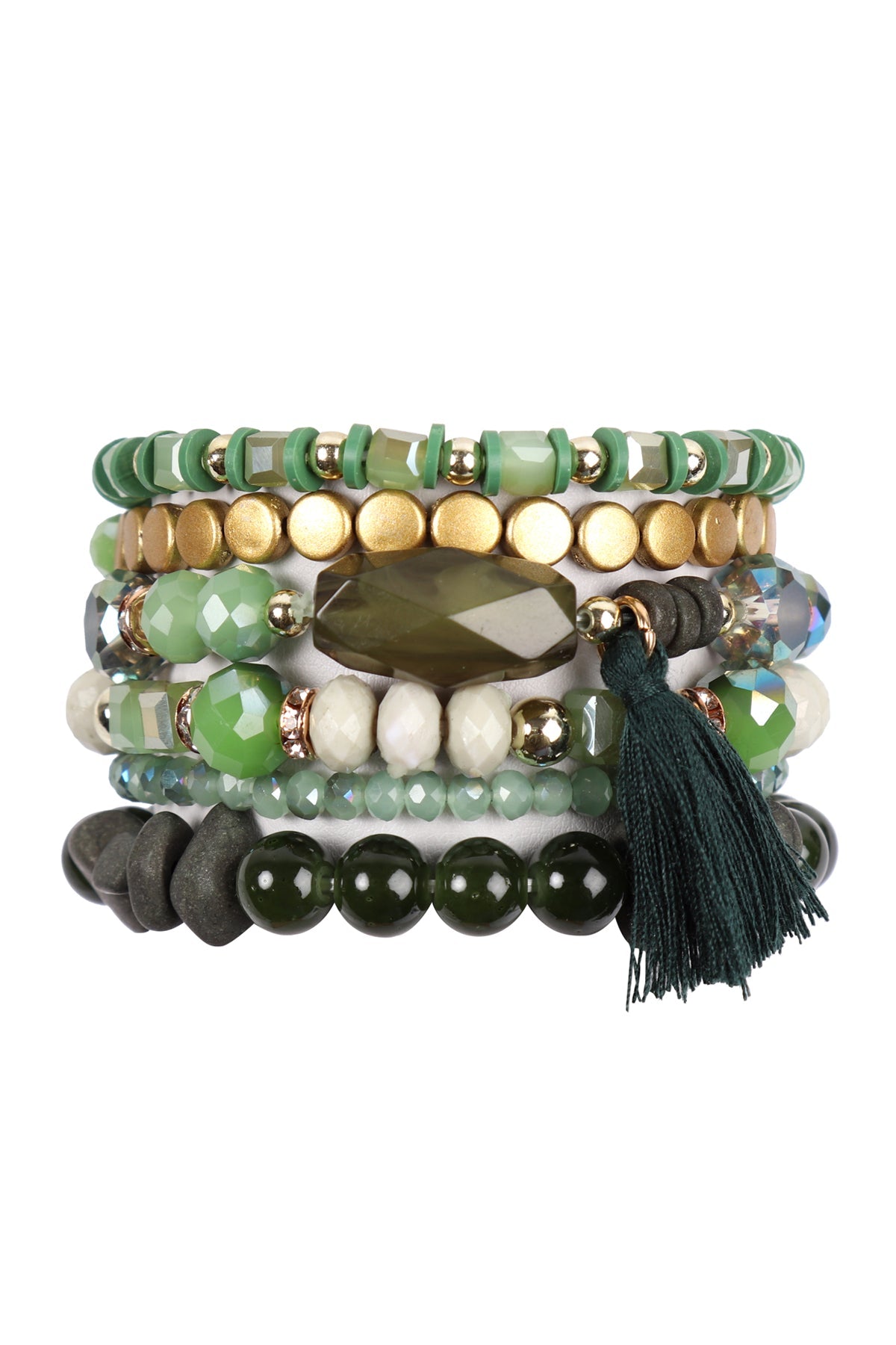Boho Tassel Charm Bracelet Stacking, Multiple color options