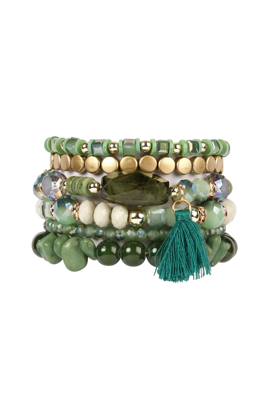 Boho Tassel Charm Bracelet Stacking, Multiple color options