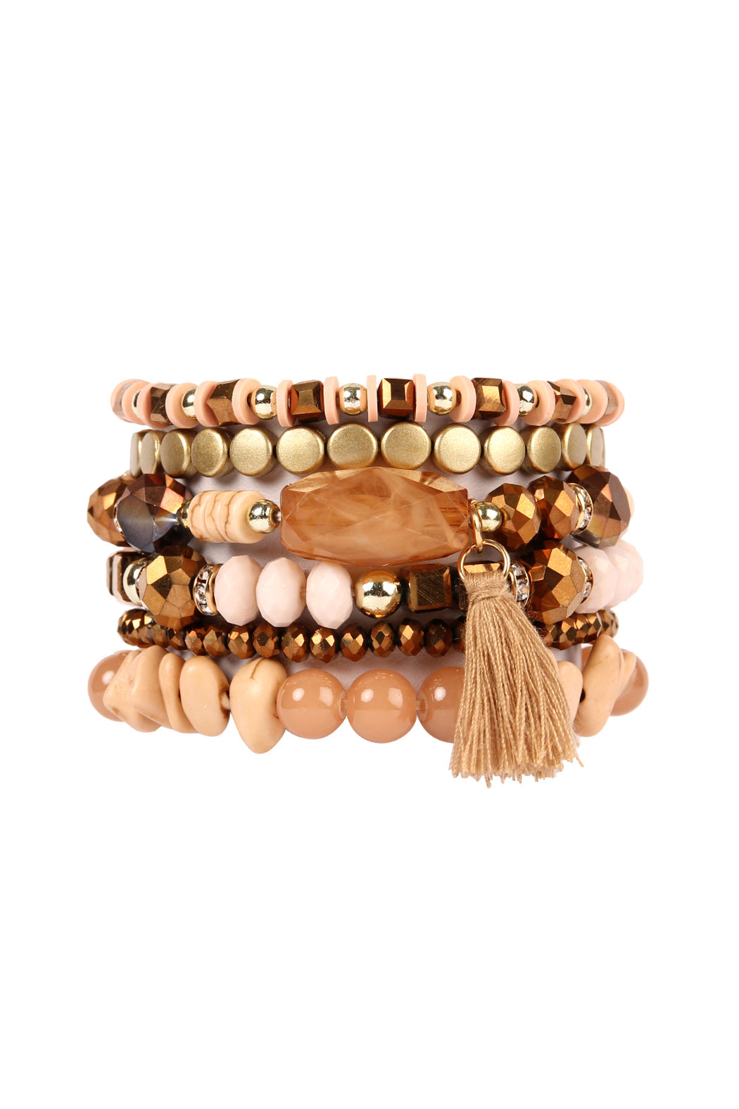 Boho Tassel Charm Bracelet Stacking, Multiple color options