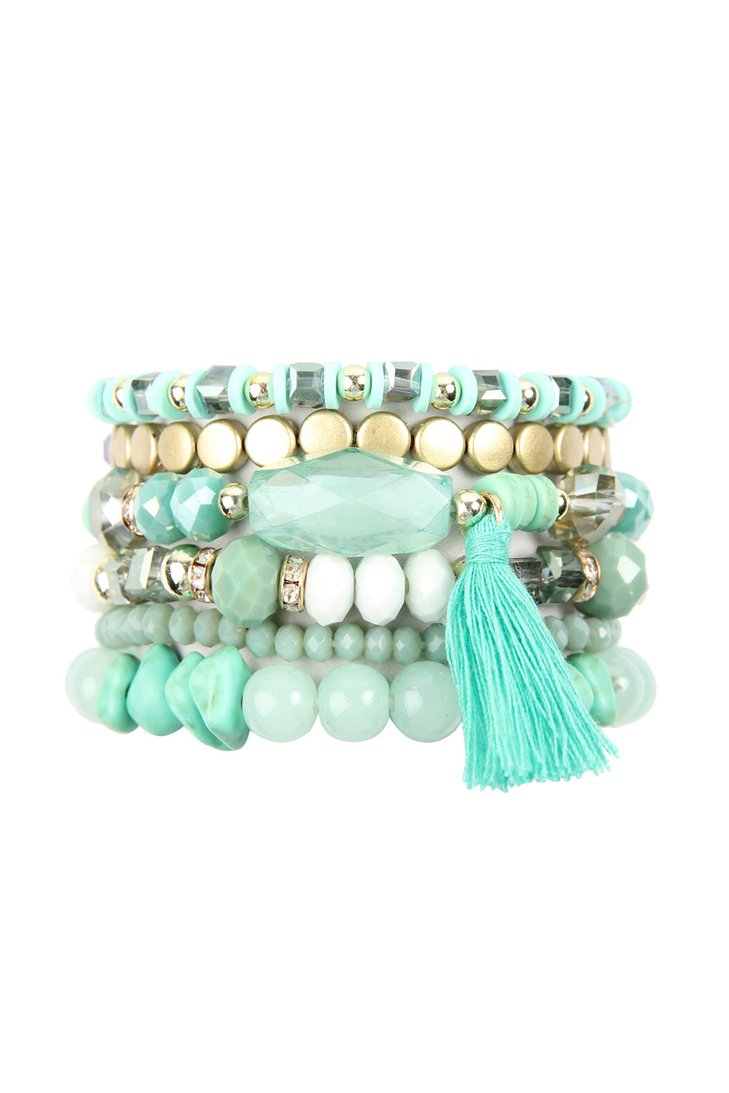 Boho Tassel Charm Bracelet Stacking, Multiple color options