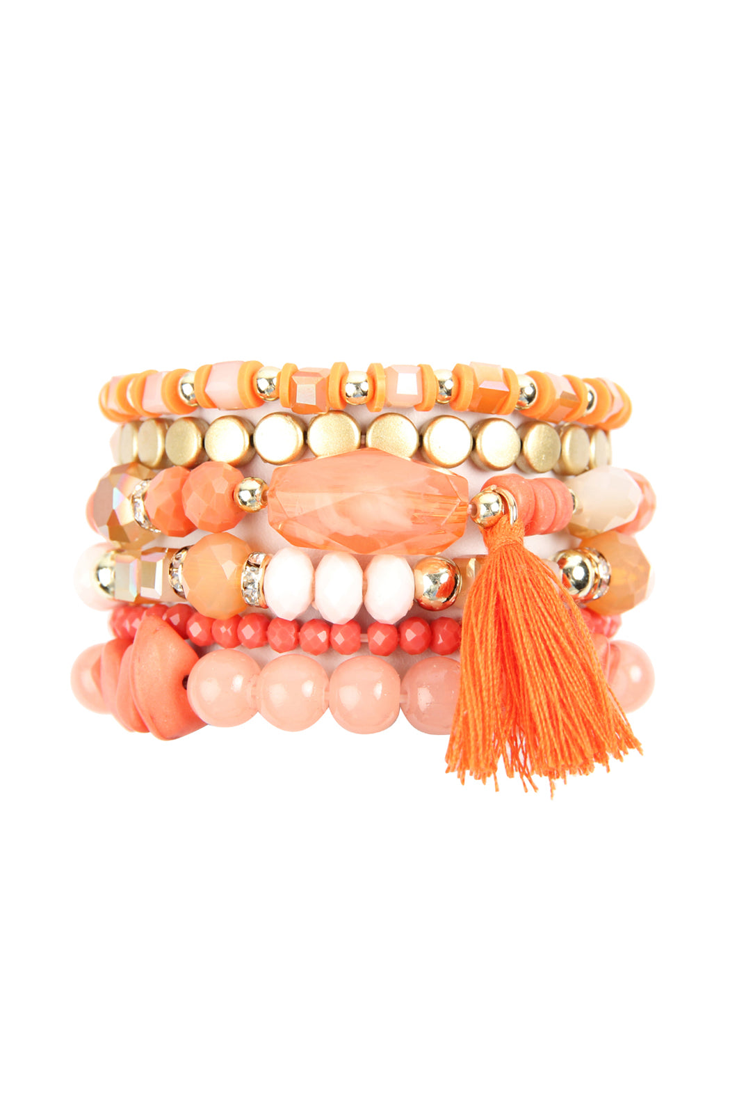 Boho Tassel Charm Bracelet Stacking, Multiple color options