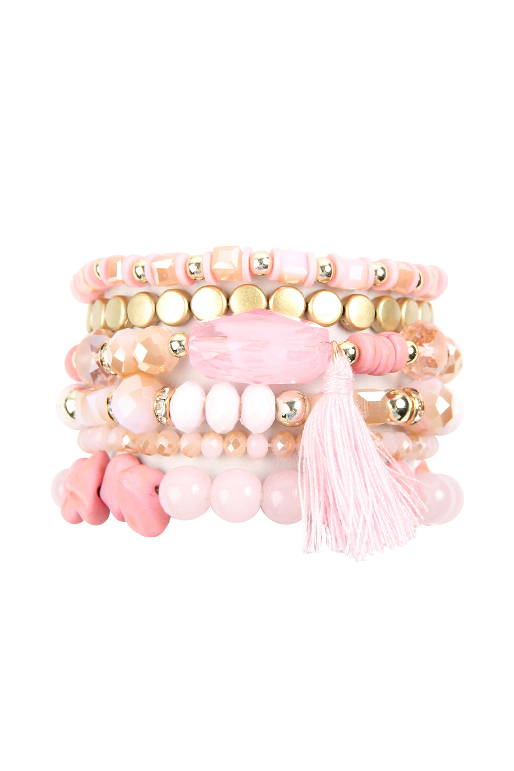 Boho Tassel Charm Bracelet Stacking, Multiple color options