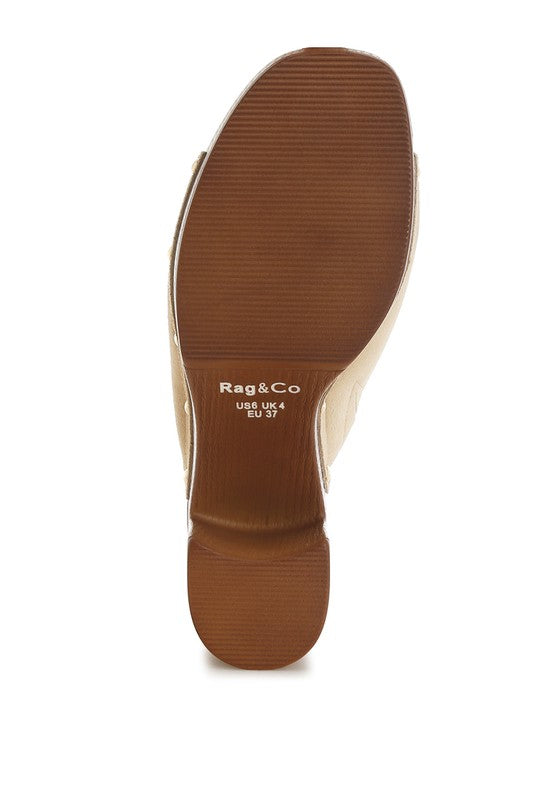 Masaki Soft Suede Leather Wooden Clogs