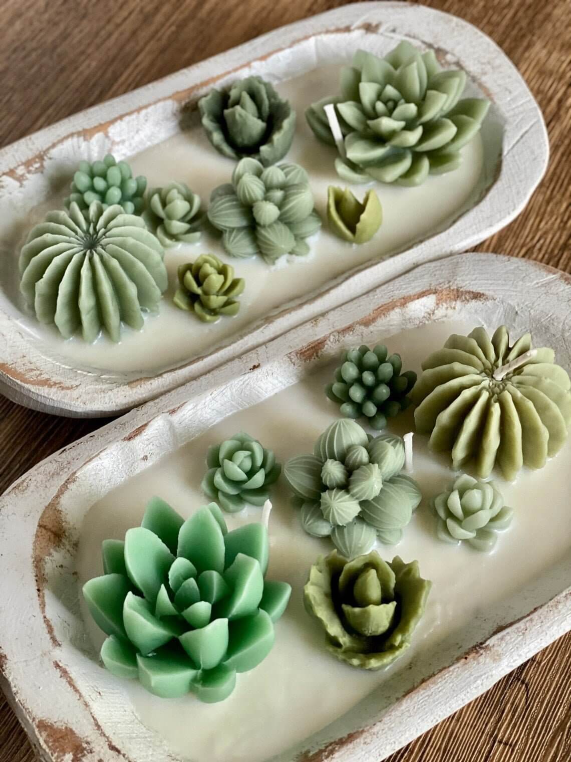 Arizona Dream Scented Cactus Garden Candle in Wooden Bowl-Home & Garden - Home Decor - Candles & Holders-Reef Love