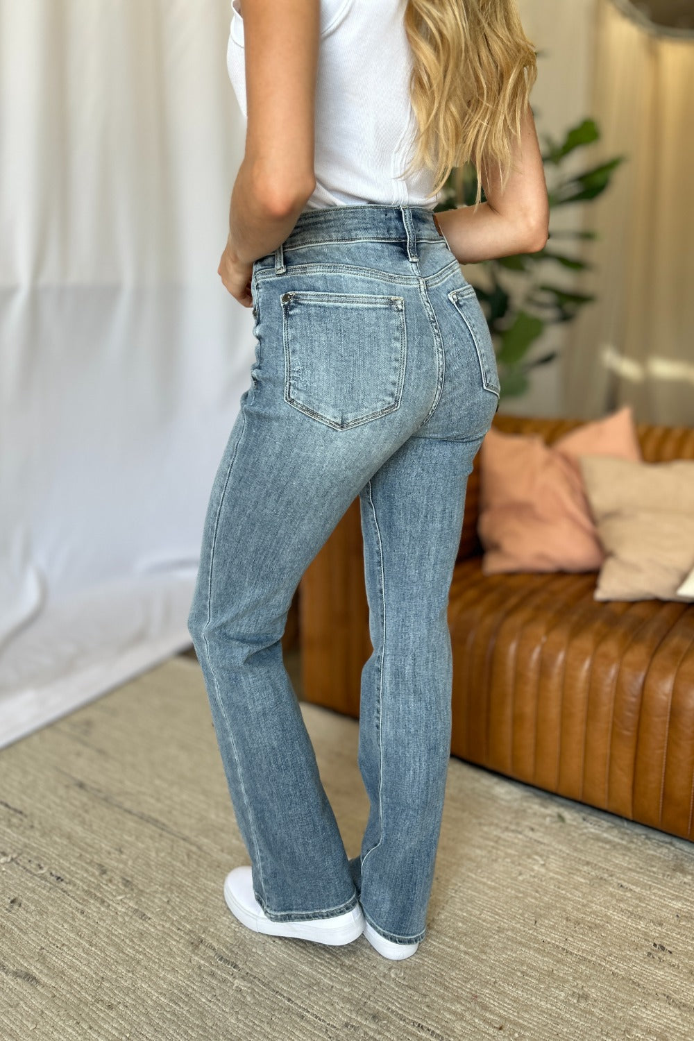 Judy Blue Full Size Medium Rise Bootcut Jeans-Jeans-Reef Love