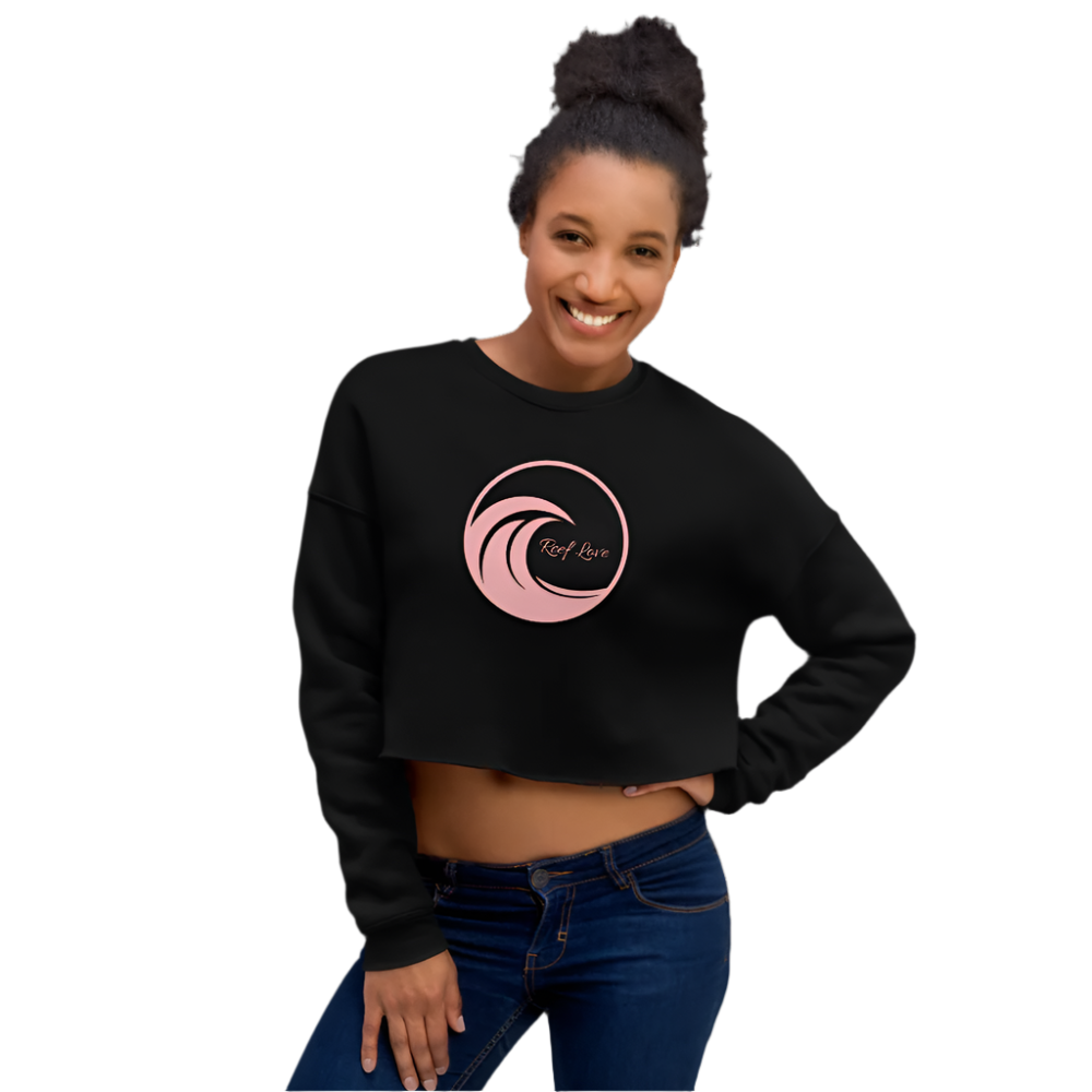 reef love wave crop hoodie