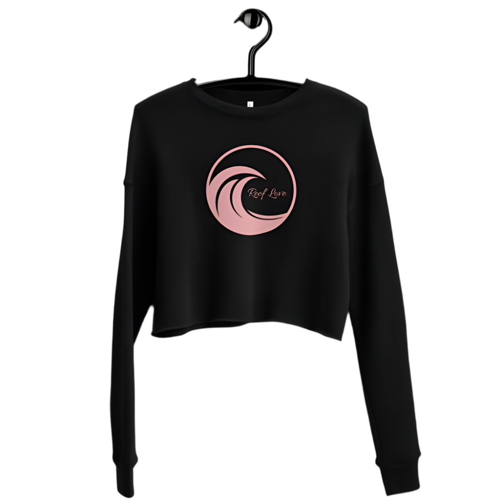 reef love wave crop hoodie