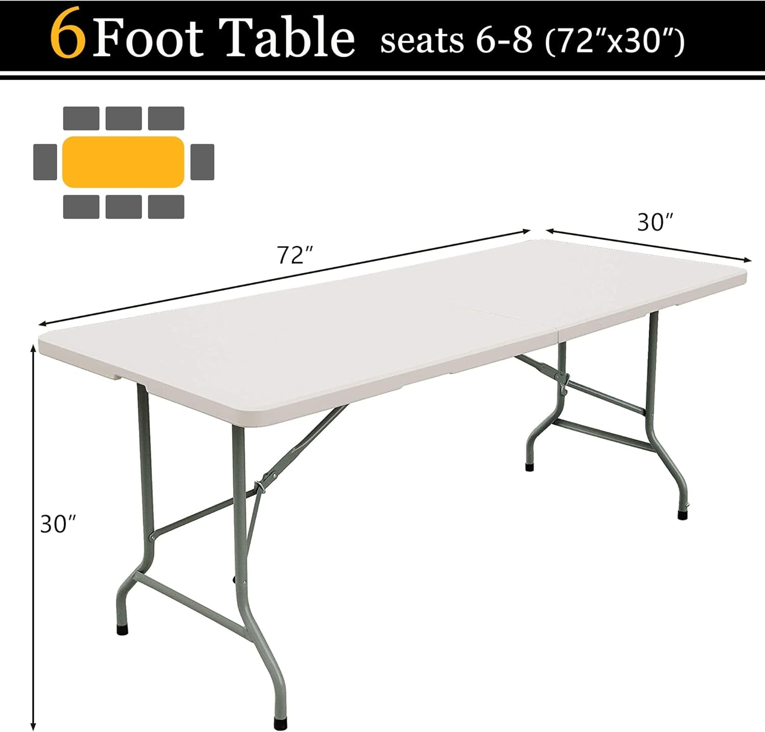6FT Black Fitted Tablecloths for Rectangle Tables, 2 Pcs - Stretch Spandex Table Cover Protector for Banquet, Massage Bed, Wedding, Birthday, 72 Length X 30 Width X 30 Height Inches