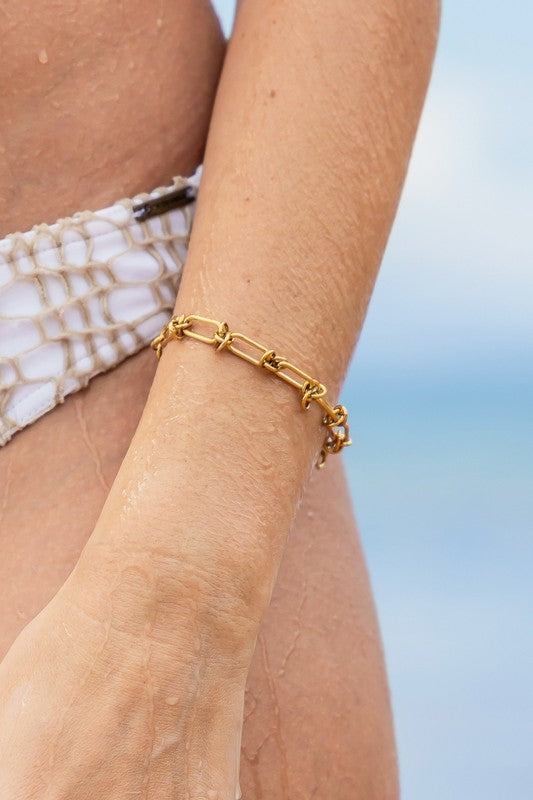 18K Stainless Barbed Wire Chain Bracelet