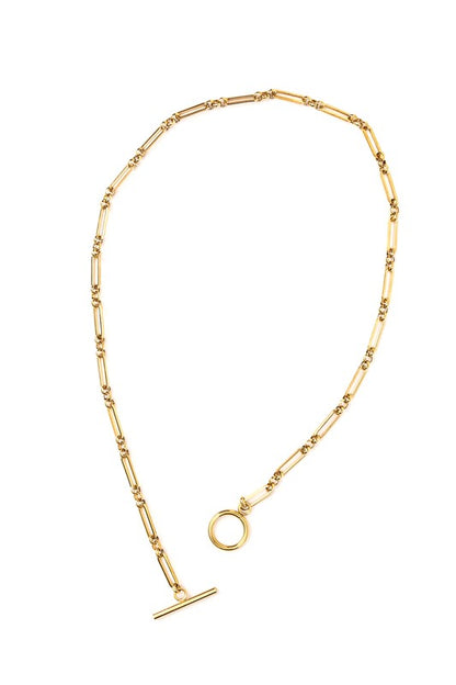 18K Stainless Toggle Chain Necklace, Tarnish Resistant-Reef Love