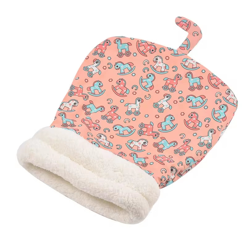 Cat Sleeping Bag Soft Cuddly Fluffy Feel Thickened Pet Pocket Type Quilt Bed Kitten Puppy Soft Comfortable Nest Pet Supplies