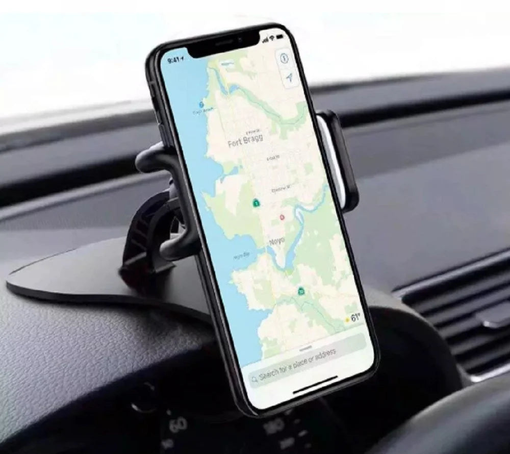 360° Universal Car Dashboard Phone Mount Clip - Versatile GPS and Cellphone Holder Clamp Stand for Safe Driving