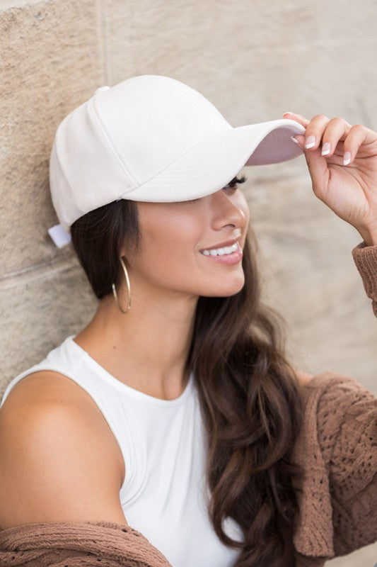 Women’s Velour Baseball Cap. Baseball mom hat