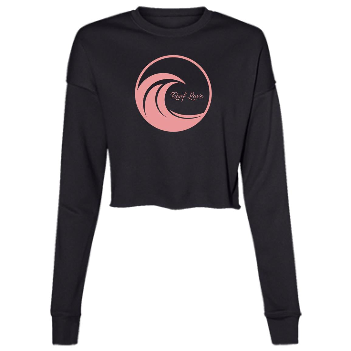 reef love wave crop hoodie