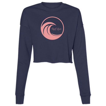 reef love wave crop hoodie