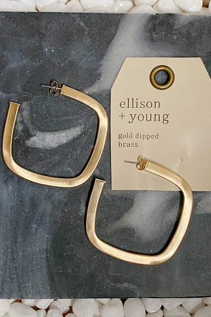 Overall Luxe Square Hoop Earrings-Jewelry & Accessories - Earrings - Hoop Earrings-Reef Love
