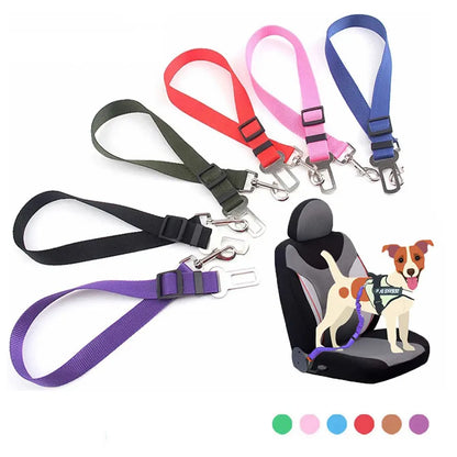 Dog Car Seat Belt Harness, Adjustable Leader Clip for Pet Safety