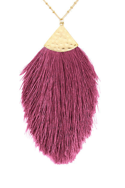 Tassel Pendant Necklace, Multiple Colors!