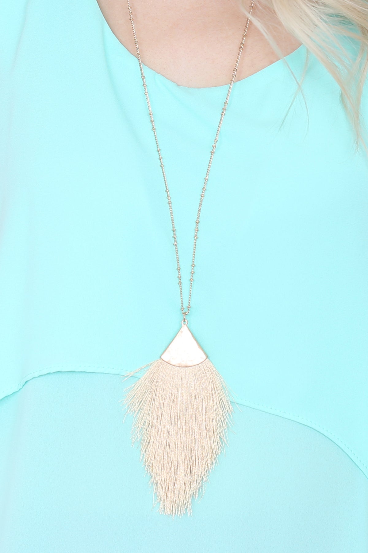 Tassel Pendant Necklace, Multiple Colors!