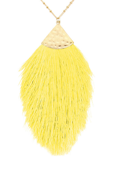 Tassel Pendant Necklace, Multiple Colors!