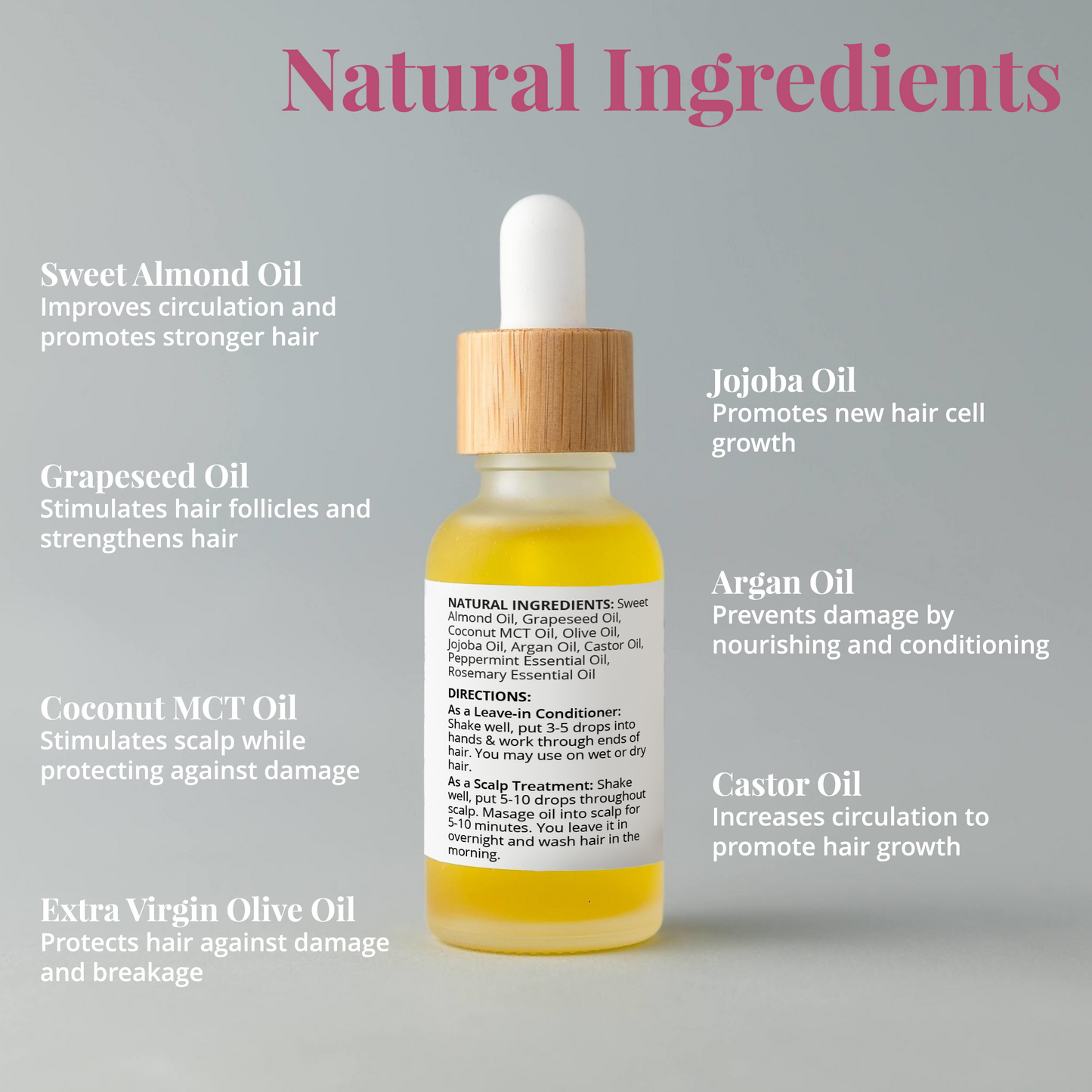 Healthy Hair Oil Serum, Vegan, Cruelty-free, Natural