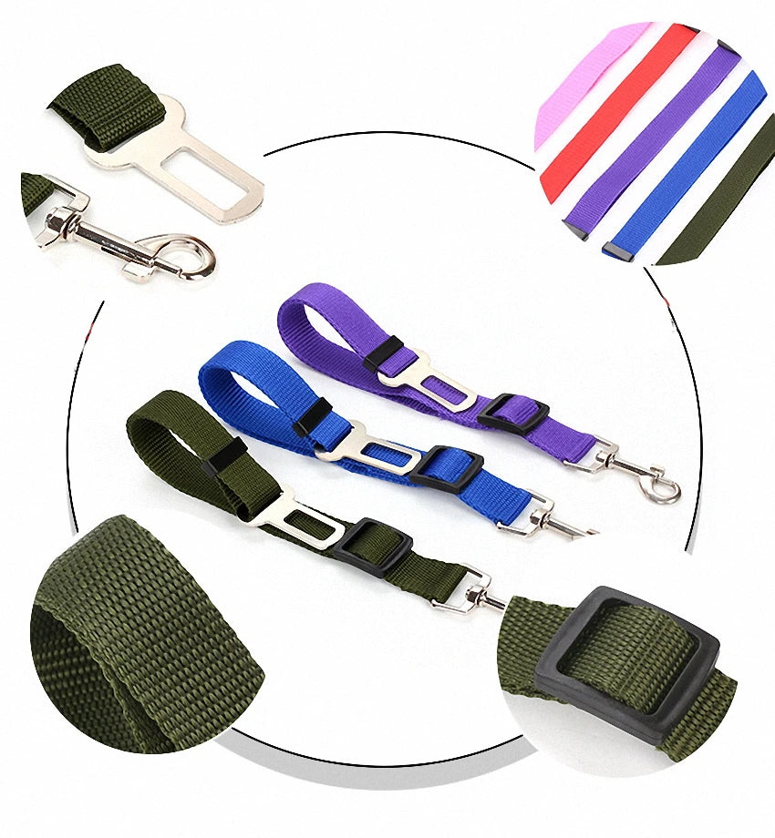 Dog Car Seat Belt Harness, Adjustable Leader Clip for Pet Safety