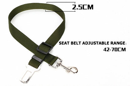 Dog Car Seat Belt Harness, Adjustable Leader Clip for Pet Safety