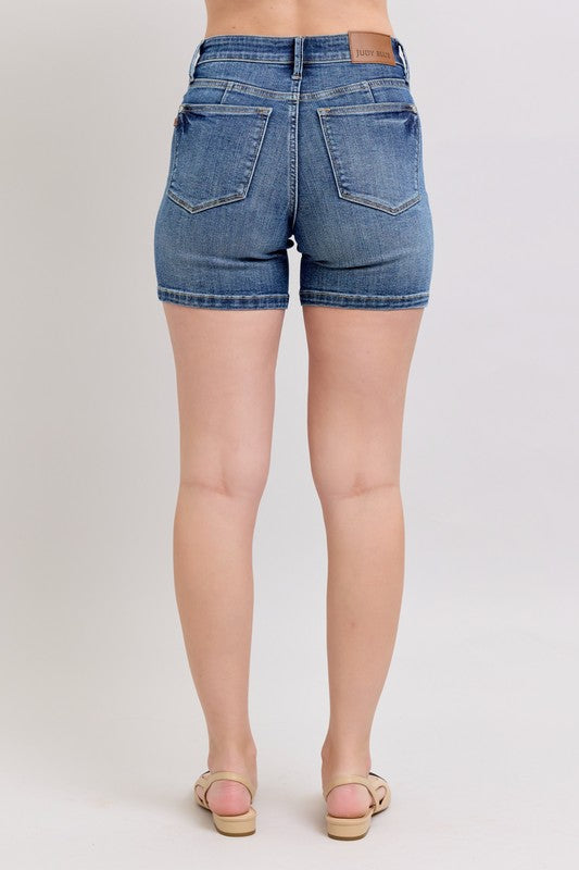 Judy Blue High Waist Denim Shorts, extended plus sizes - sold by Reef Love
