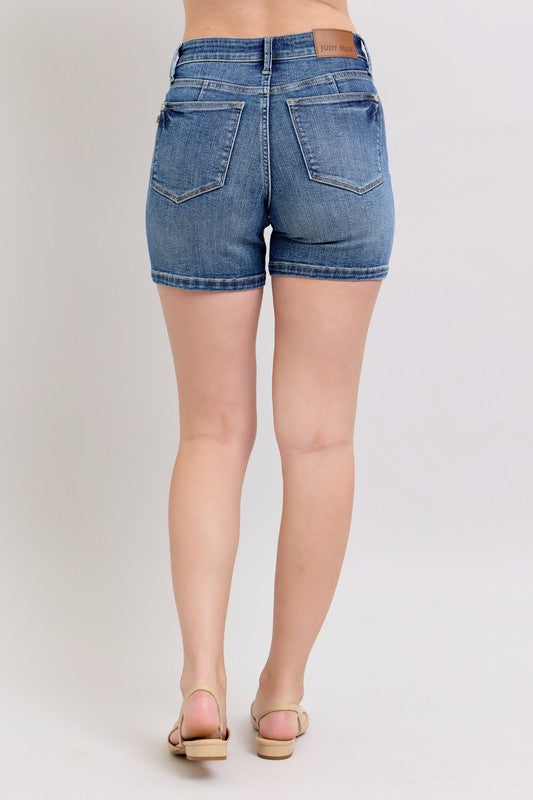 Judy Blue High Waist Denim Shorts, extended plus sizes - sold by Reef Love