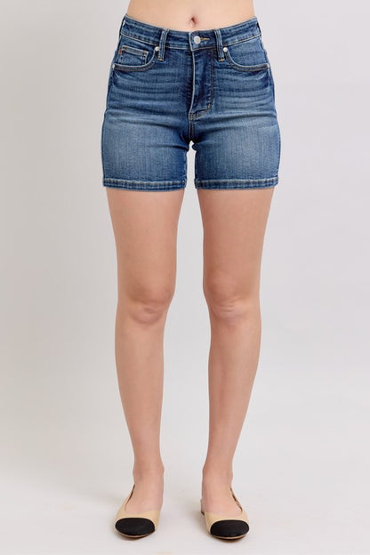 Judy Blue High Waist Denim Shorts, extended plus sizes - sold by Reef Love