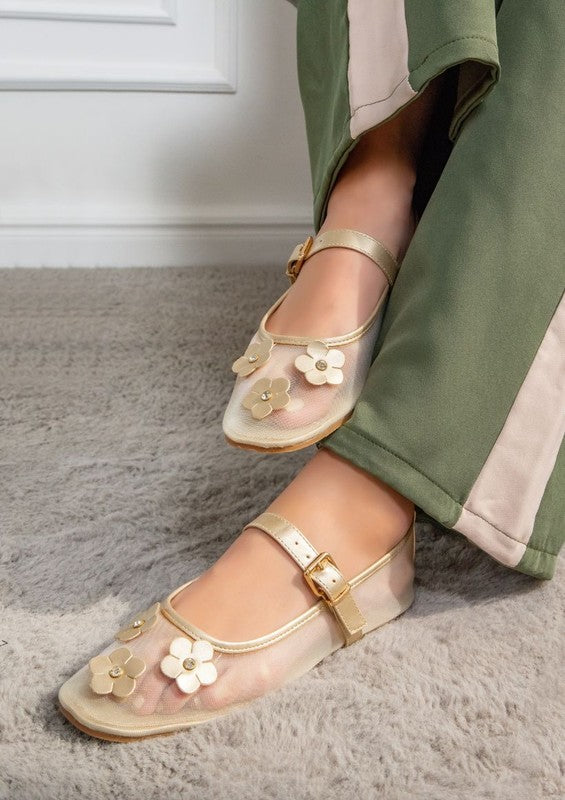 LEVI Ballerina Flats with Strap