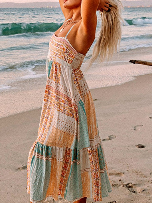 Mint Boho Patchwork Sundress