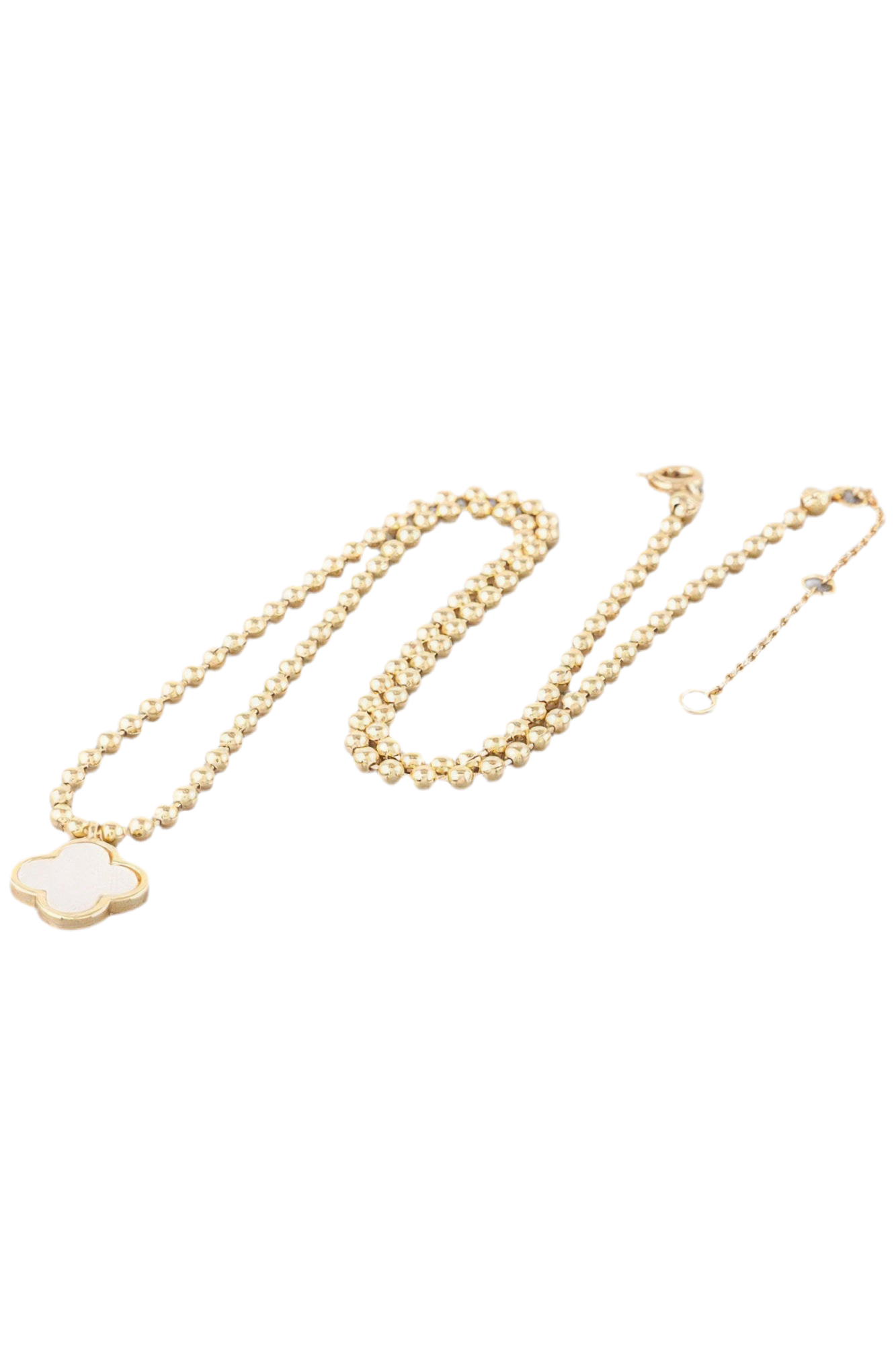 Modern Clover Charm Beaded Necklace-Jewelry & Accessories - Necklaces & Pendants-Reef Love