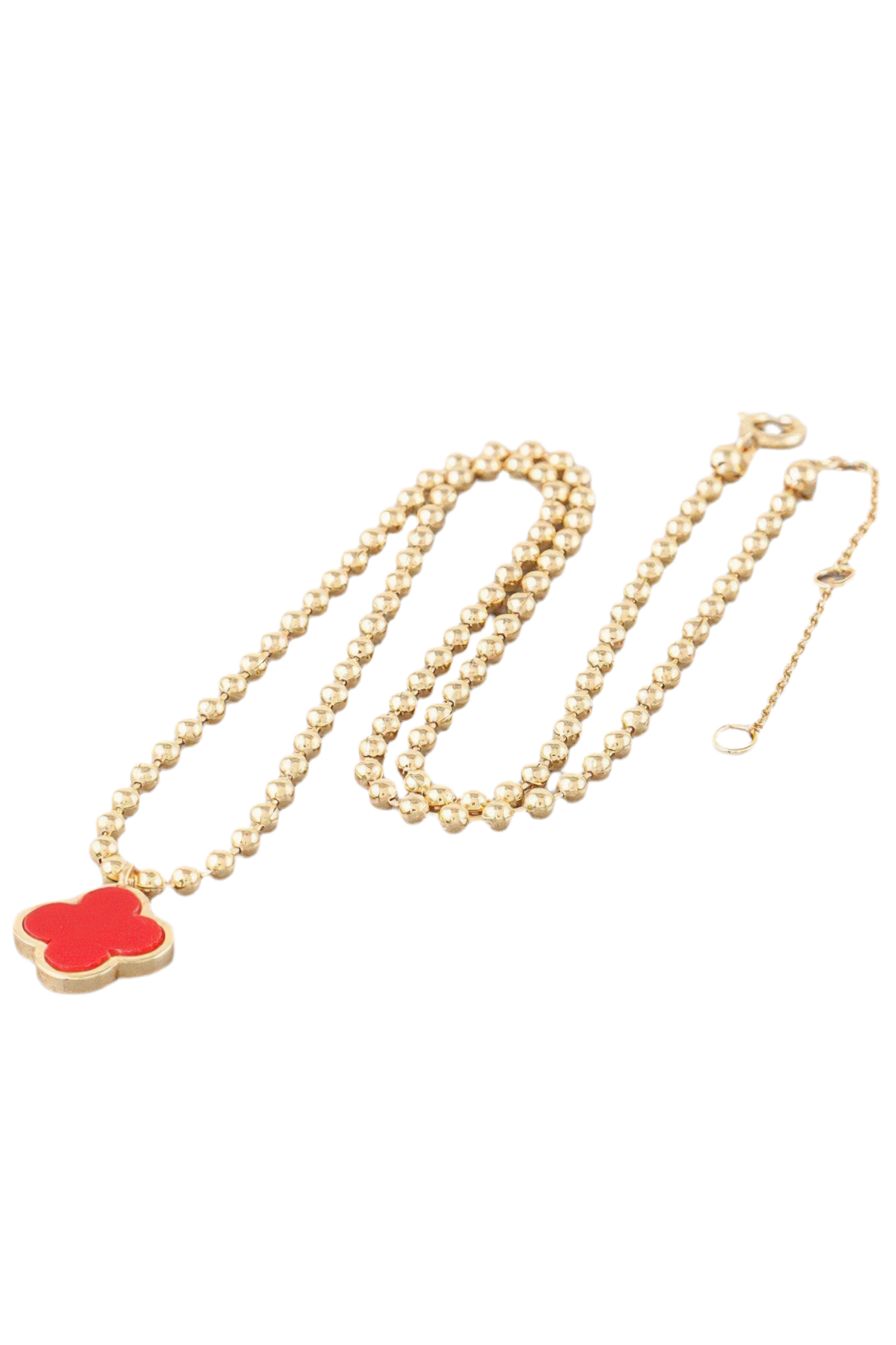 Modern Clover Charm Beaded Necklace-Jewelry & Accessories - Necklaces & Pendants-Reef Love