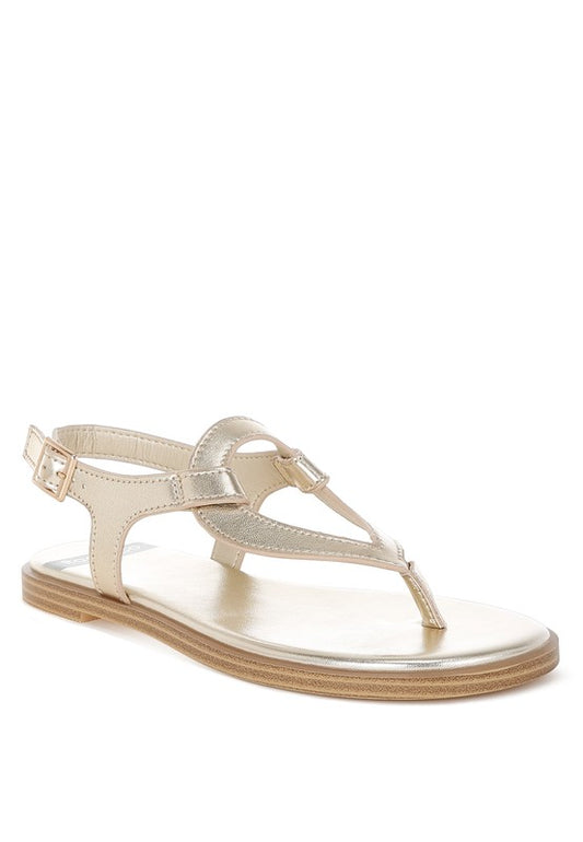 Zorad Metallic Genuine Leather Flats