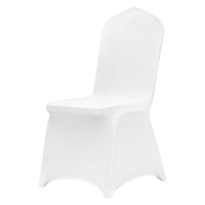 white spandex stretch wedding chair covers in bulk sold by Reef Love