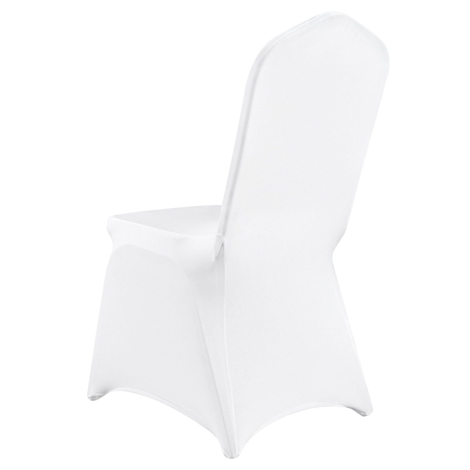 white spandex stretch wedding chair covers in bulk sold by Reef Love