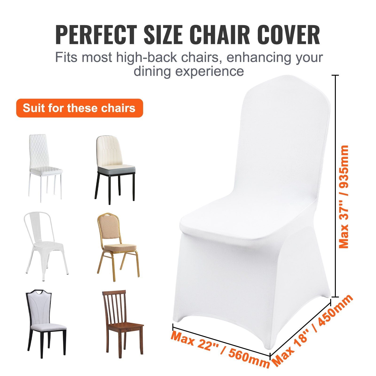 white spandex stretch wedding chair covers in bulk sold by Reef Love