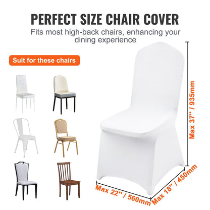 white spandex stretch wedding chair covers in bulk sold by Reef Love