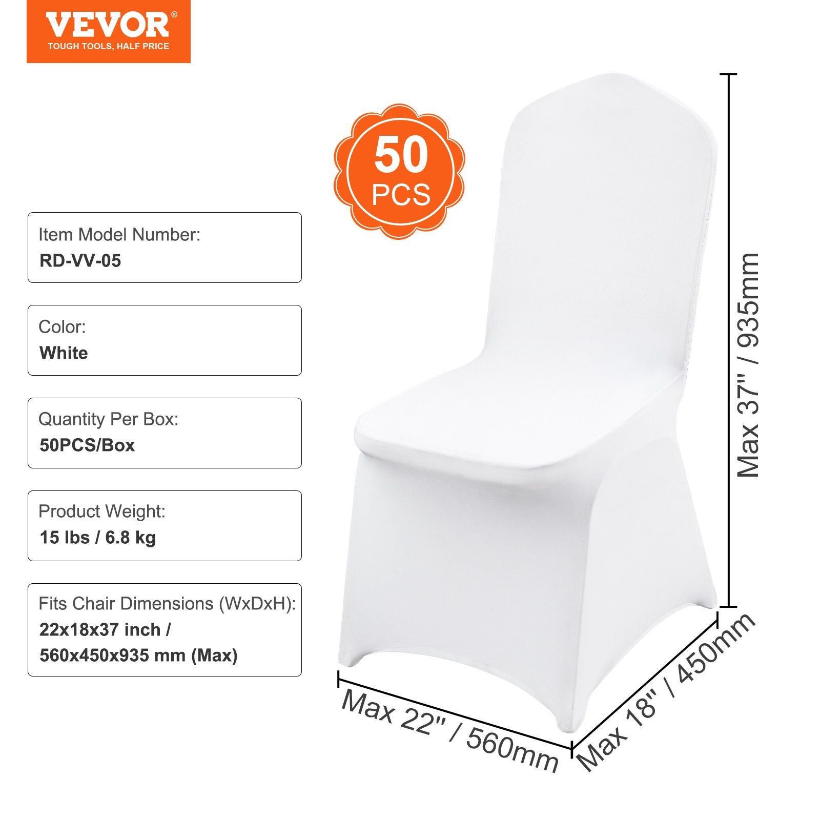 white spandex stretch wedding chair covers in bulk sold by Reef Love