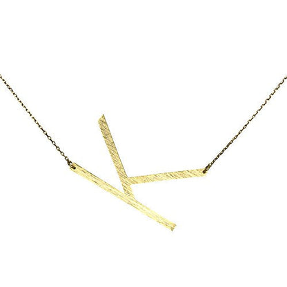 Gold Monogram Initial Necklace