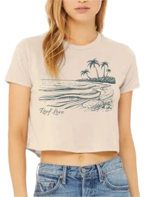 seaside scene crop tee shirt by reef love