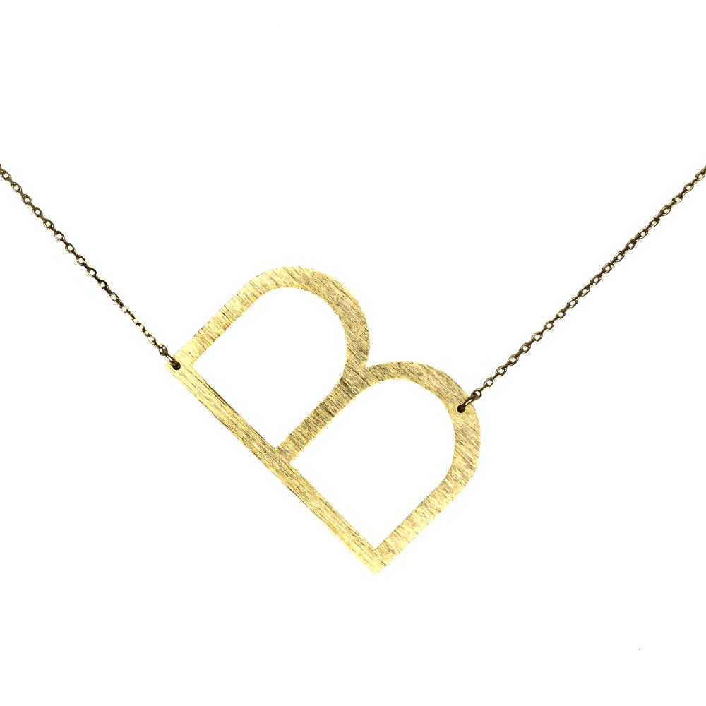 Gold Monogram Initial Necklace