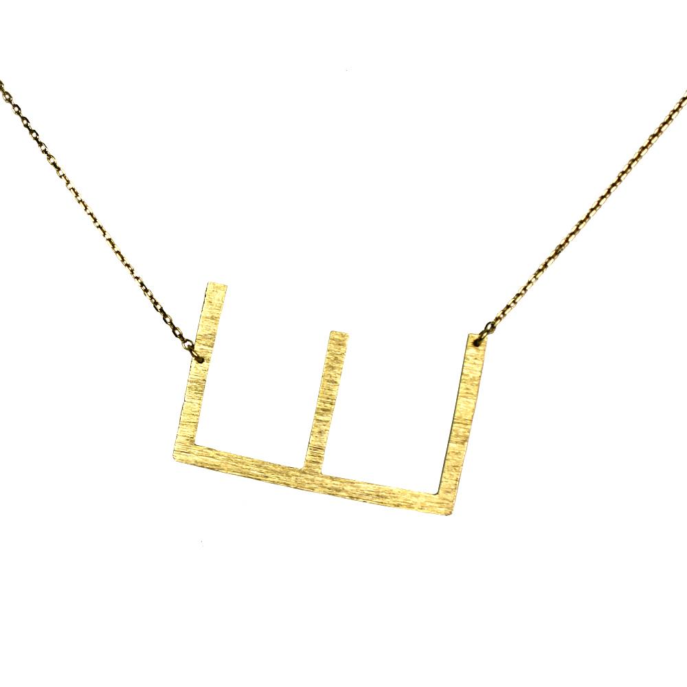 Gold Monogram Initial Necklace