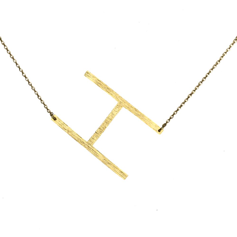 Gold Monogram Initial Necklace