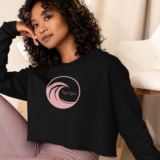 reef love wave crop hoodie